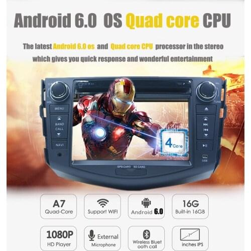 Android 8.1 Car GPS Navigation for Toyota RAV4 2006 2007 2008 2009 2010 2011 2012 Car DVD Player Cortex A7 Quad Core 16GB