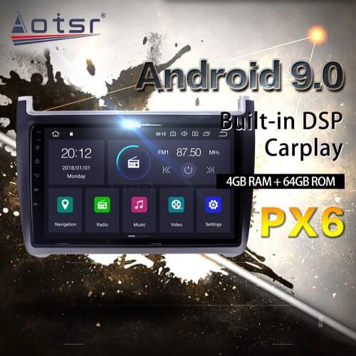 For Volkswagen polo 2008-2015 Car Multimedia Radio Player Stereo 2 din Android 9 DSP 9 INCH IPS Screen Audio GPS Navi Bhead unit