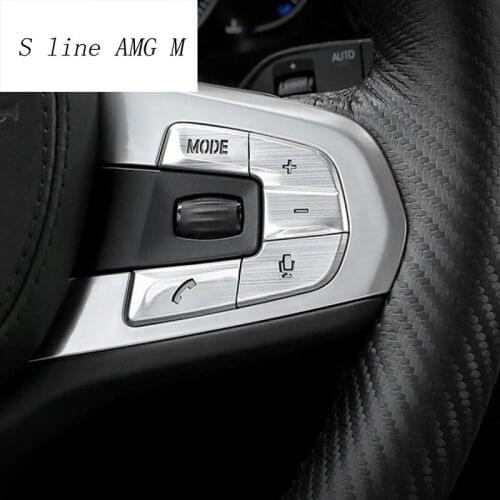 Car Styling Steering Wheel Buttons Covers Trim decoration Stickers For BMW X3 G01 X4 Stainless Steel Interior Auto Accessories