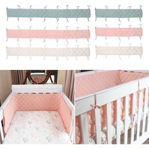 Baby Cot Bumper All Round Padded Crib Bumper Wrap Around Protection Cotton Crib Bumpers Bedding Baby Available in 2 Size