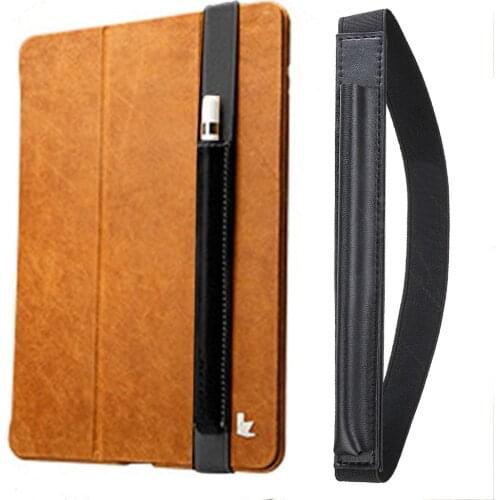 Besegad Microfiber PU Leather Case Cover Sleeve Pouch Bag for iPad Pro 9.7 Inch Apple Pencil Ballpoint Pen Touch Holder