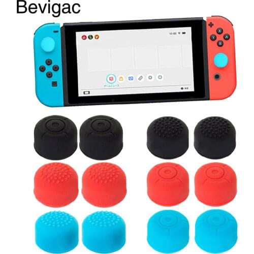 Bevigac 2Pc Silicone Heightened Anti-Slip Thumb Stick Grips Caps Case Cover for Nintendo Switch Joy-Con NS NX Console Controller