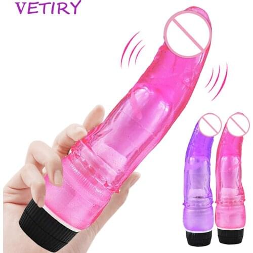 VETIRY Big Dildo Vibrator Realistic Jelly Dildo Penis G-spot Stimulation Female Sex Toys for Women Masturbation Sex Products