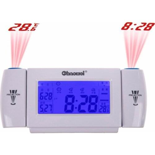 Digital Alarm Clock Projector Date Snooze Function Backlight Projector Led Desk Table Clock With Time Temperature Projection