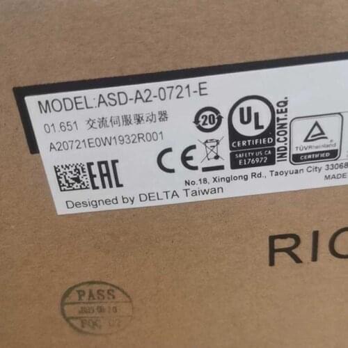 ECMA-CA0807RS +ASD-A2-0721-E DELTA absolute AC servo motor driver kits 0.75kw 750w 3000rpm 2.39Nm 80mm frame