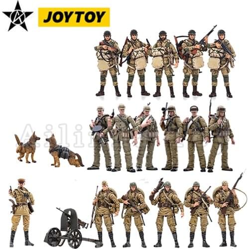 [Exclusive]JOYTOY 1/18 3.75inches Action Figures WWII Series (Extra Figure For Free) Anime Collect Model For Gift Free Shipping