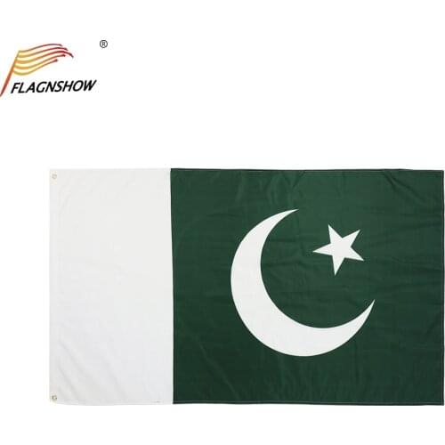 Flagnshow Pakistan Flag One Piece 3X5 FT Hanging Pakistani National Flags Polyester Indoor/Outdoor for Decoration Free Shipping