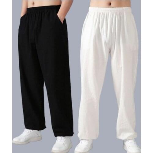 Unisex high quality cotton&linen Summer&Spring blue/gray Tai chi wushu pants taijiquan trousers kung fu martial arts bloomers