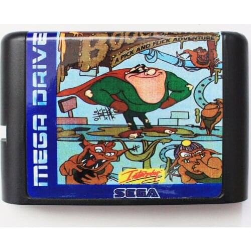 Boogerman A Pick And Flick Adventure NTSC-USA 16 bit MD Game Card For Sega Mega Drive For Genesis
