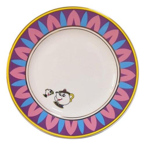 Beauty And The Beast Tea Tray Ceramic Dinner Plate 8 Inch