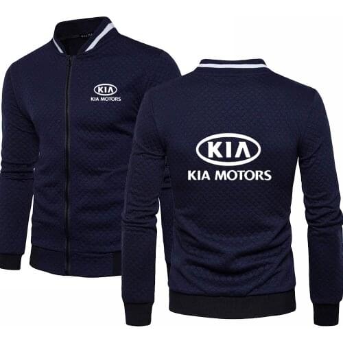 Spring autumn New Fashion Summer Mens Hoodie KIA Car Logo Print Hip Hop Casual high quality Cotton Mens hooded jacket