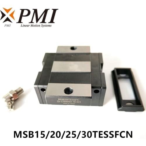 2pcs PMI linear guide slider block carriage MSB15TESSFCN MSB20TESSFCN MSB25TESSFCN MSB30TESSFCN CNC router MSB15/20/25/30TE