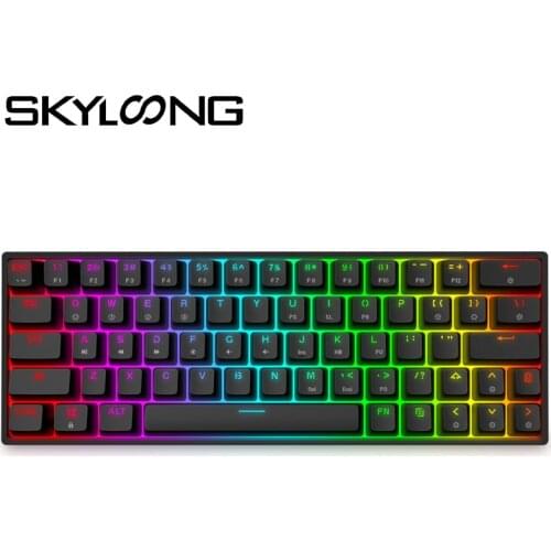 SKYLOONG GK64 Mechanical Gaming Keyboard USB Wired RGB Backlit Gamer Mechanical Keyboard Optical Hot Swappable For Desktop GK61