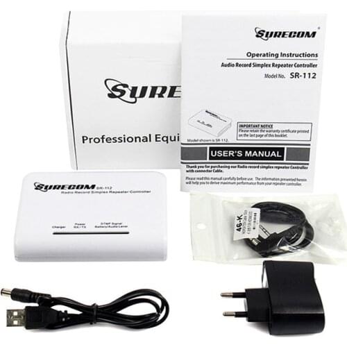 New Surecom SR-112 Cross Band Two Way Radio Audio Record Simplex Repeater Controller Cable for Baofeng WOUXUN QUANSHENG TYT FM