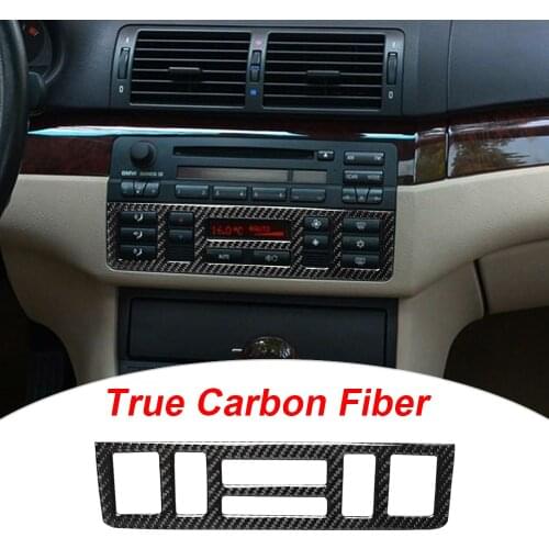 Carbon fiber AC trim sticker Auto Panel Center Air condition For BMW 3 Series E46 1998-2005