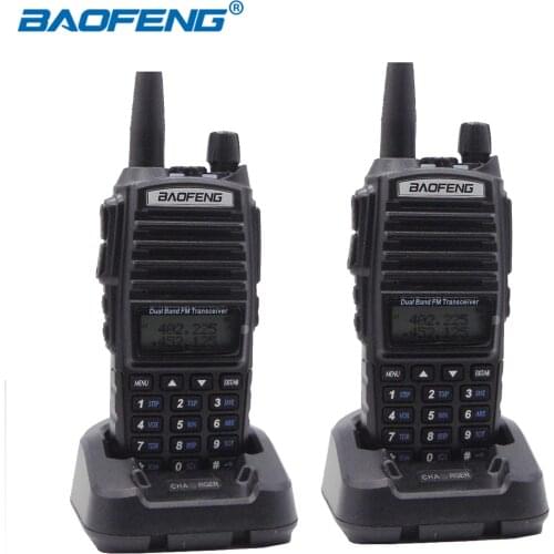 2pcs Original Baofeng UV-82 walkie talkie UV 82 Portable Radio Transceiver CB Ham Radio uv82 Vhf Uhf 2 way double PTT interphone