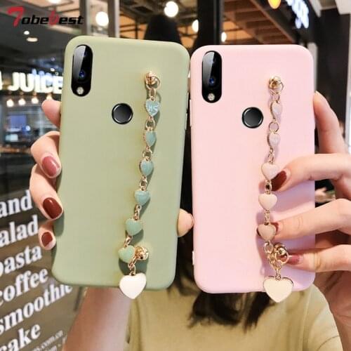 Pink Gemstone Bracelet Silicone Case For Huawei Y8P Y8S Y7P Y7a Y6P Y5P 2020 Coque Candy Color Matte Soft TPU Cover