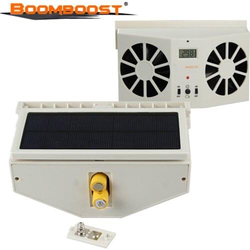 2015 newly hot selling Portable Solar Sun Power 2W Car Auto Air Vent Cool Fan Cooler Ventilation System Radiato with Display