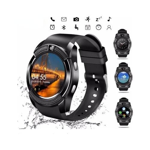 V8 Smart Watch Men Bluetooth Sport Watches Women Ladies Rel gio Smartwatch with Camera Sim Card Slot PK DZ09 Y1 A1
