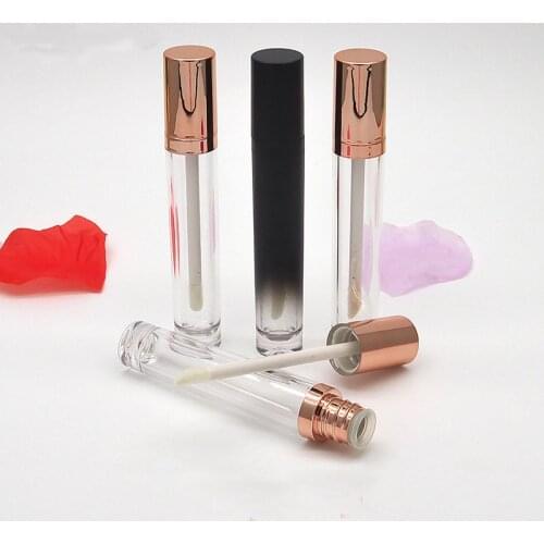 Lip Gloss Tube 5.5ml Clear Lipgloss Packaging Container DIY Round Lip Balm Compact Cosmetic Tools Dia 15mm Empty Eyelash Bottle