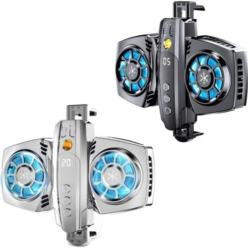 Temperature Adjustment Mobile Phone Radiator Dual Fan Semiconductor Radiator Cooling Fan Game Rack Silent