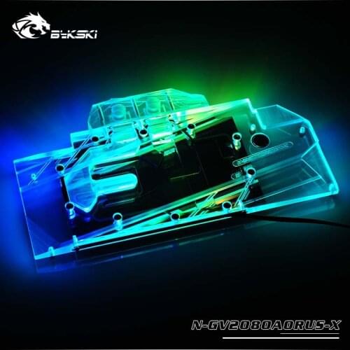 Bykski GPU cooler Full Cover Graphics Card Water Block for GIGABYTE AORUS RTX2080 XTREME 8G N-GV2080AORUS-X