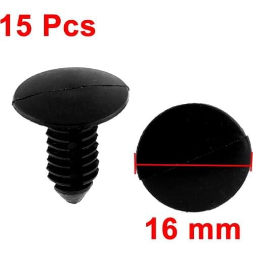 X Autohaux Car Splash Guard Defender Fastener Mat Clip Black 15 Pcs For