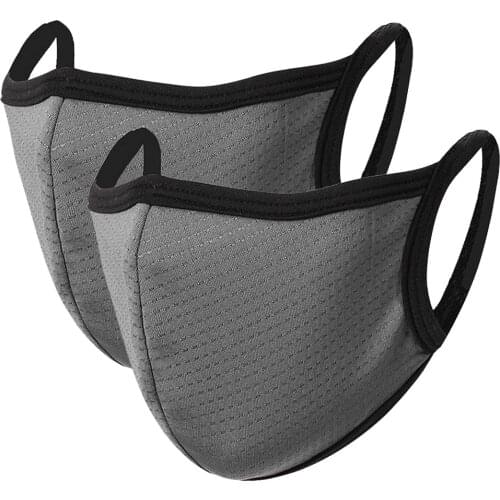 2PC Black Mesh Face Mask For Men Breathable Fabric Cloth Mask Adult Reusable Mouth Masks Masques Party Decoration Facemask