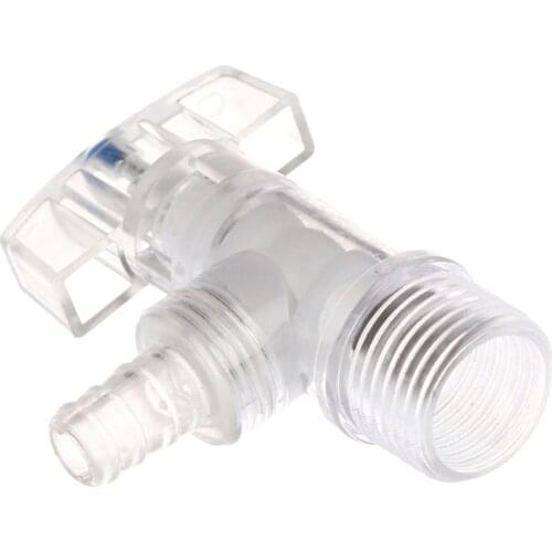 1PCS Plastic 1/2" Male Thread PC Soft Pipe Water Tap Garden Irrigation Connector Transparent Faucet Triangle Valve