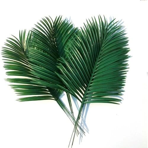 10Pcs Artificial Palm Leaves Green Plants Decorative Home Decoration Wedding Background Flower Arrangement Fake Leaf