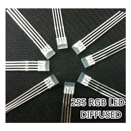 10pcs LEDs 255 Diod RGB LED Diffused Common Anode CATHODE Square 2*5*5mm Red Green Blue Light Emitting Diodes DIY Diode