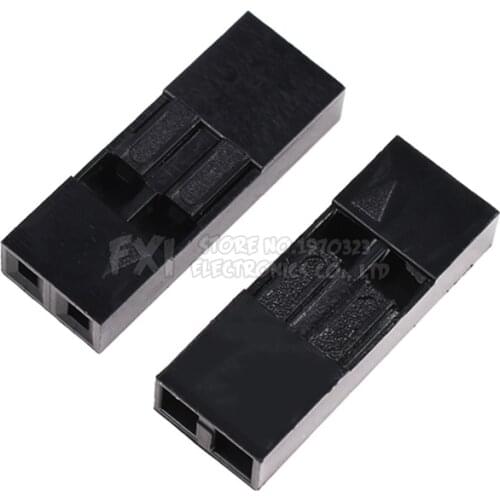 100PCS/Lot Single 2P 2.54mm 1x2P 1*2P Plastic Dupont Jumper Wire Cable Housing Female Pin