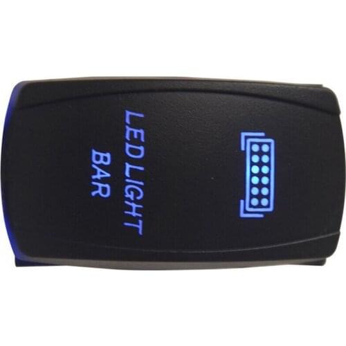 12-24V Car LEDLIGHT BAR 12V 20A Toggle Rocker Switch Blue LED Light 5Pin ON OFF