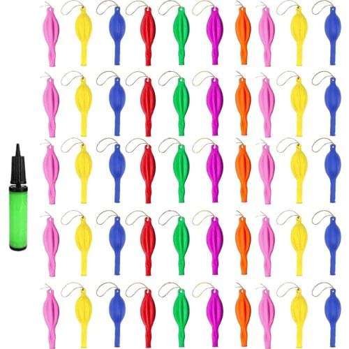 50 Racket Balls 6g Thick 18-inch Latex Balloons With Inflator Childrens Toys Gifts For Children