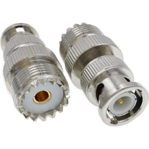 50pcs UHF Female SO239 SO-239 Jack To BNC Male Plug RF Coaxial Adapter Connector