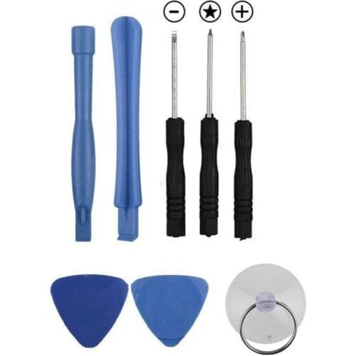8 in 1 Phone Repairing Tool Kit Suction Cup Mini Screwdrivers Pry Bar Plate Set