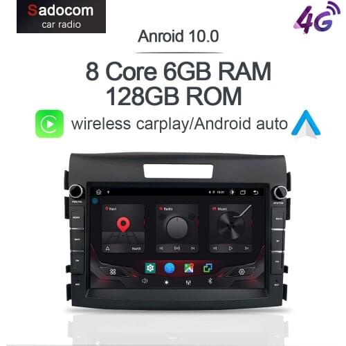 Carplay 4G LTE DSP 8" Android 10.0 Car DVD player 6G RAM 128GB car radio autoradio bluetooth For Honda CRV CR-V 2012-2016