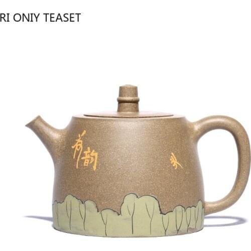 420ml Authentic Yixing Purple Clay Teapots Raw Ore Section Mud Filter Tea Pot Zisha Beauty Kettle Customized Tea Set Supplies