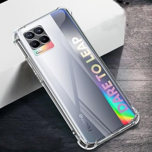 Reinforced Corners Shockproof Soft TPU Case for Realme8 Pro 4G C21 C11 C12 C15 7 X7 6 6S 6I 5 5S XT X2 X50 GTNeo Q3i Narzo 30A