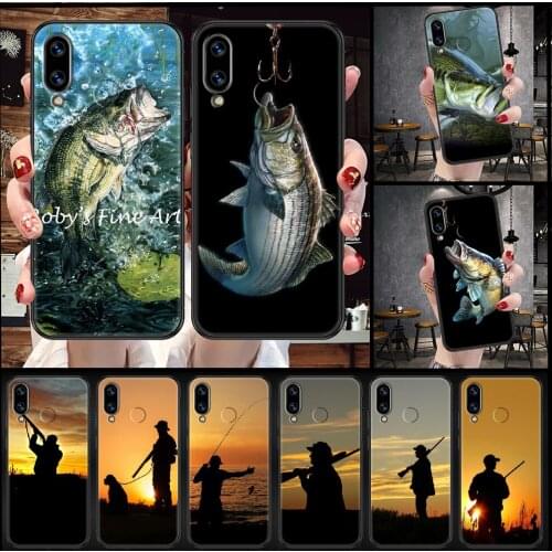 Hunting animal and fishing man Phone Case For Huawei Honor 6A 7A 7C 8A 8X 8 9 9X 10 10i 20 Lite Pro black soft funda fashion