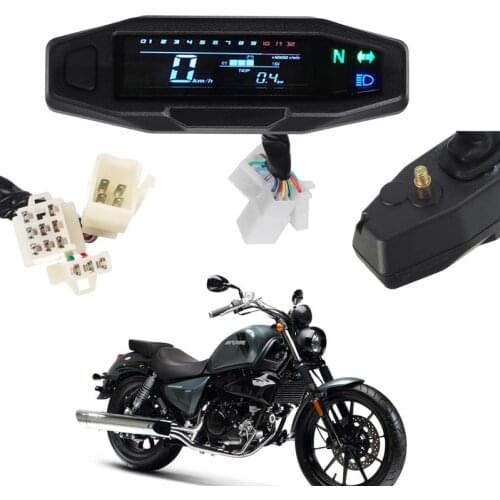 1 Pcs Motorcycle LCD Speedometer Digital Odemeter General Oil-electric Switch LCD Meter For Russian KR200