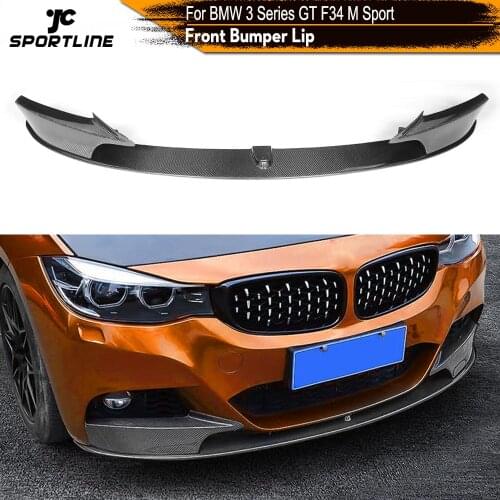 For BMW 3 Series F34 GT M Sport 2014 - 2017 Front Bumper Lip Splitters Flaps Guard Protector Carbon Fiber / FRP