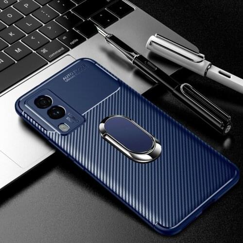Phone Case For VIVO V21e Y73 Y72 Y53S V21 Y51 Y31 Y51A Y52S Y31S Y73S Y50 Y20 case Armor Fundas bracket ring Soft Silicone Cover