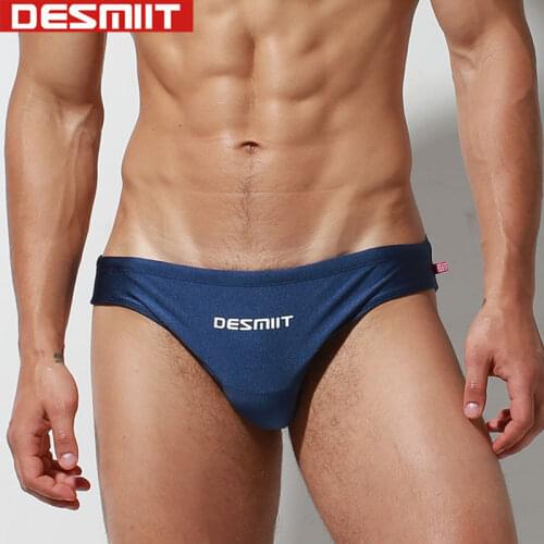 Hot Sexy Mens Swim Briefs Desmiit Swimwear Men Swimming Trunks Gay Bikini Swimsuit 2019 Beach Wear Bathing Suit Shorts zwembroek