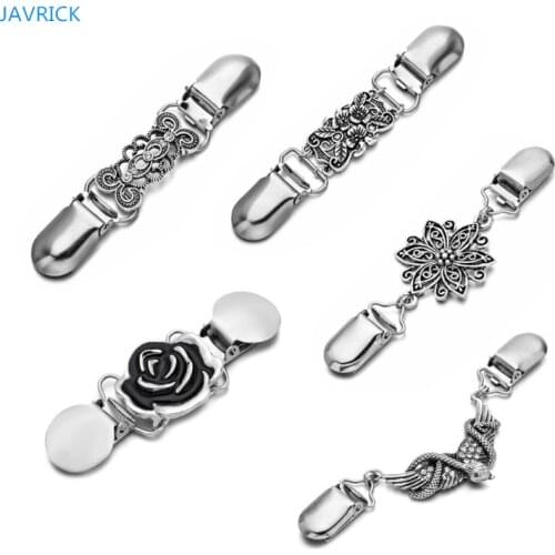 Retro Cardigan Clip Sweater Clip Women Filigree Cinch Back of Dresses Shawl Clip