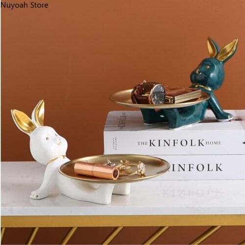 Creative Rabbit Storage Box Jewelry Sundries Storage Decoration Animal Decoration Living Room Home Decoration Accessories