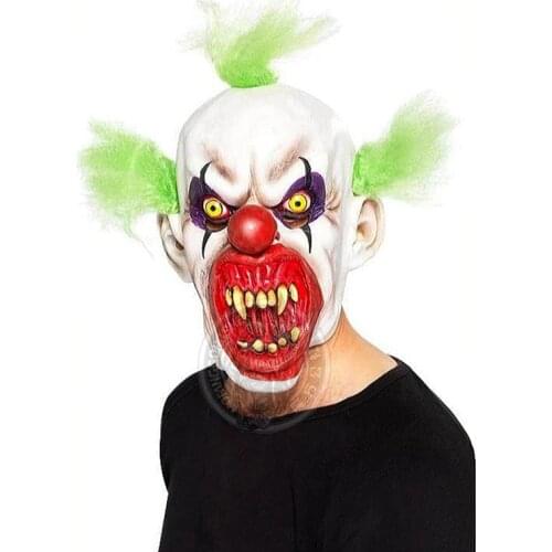 Horror Clown Mask Scary Killer Clown Mask Halloween Terror Joker Movie Full Face Mask Cosplay Mask