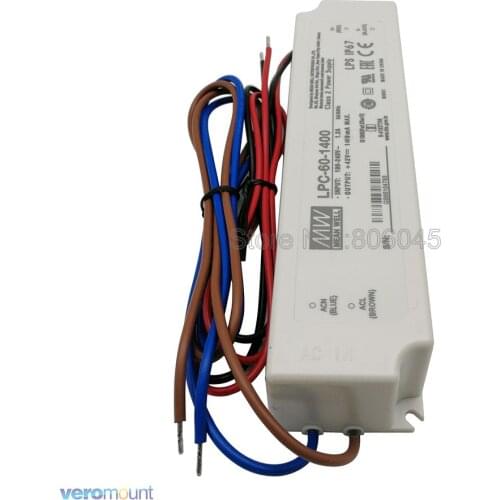 Meanwell LPC-60-1400 Switching Power Supply Constant Current LED Driver Single Output 42V 1400mA for 1pc Cree COB CXB3590 LED