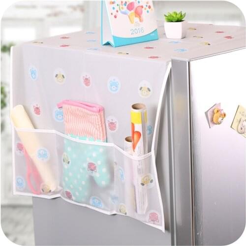 Cartoons Refrigerator Storage Bag Dust Cover Hanging Bag Home Electrical Appliances Home Finishing Multi-Pocket Multifunctional