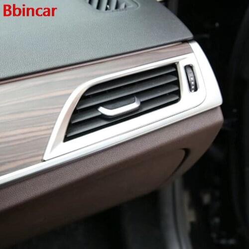 Bbincar Car Interior ABS Chrome Front Side Air Vent Outlet Cover Trim Sticker 2pcs For BMW 5 Series G30 2017 LHD